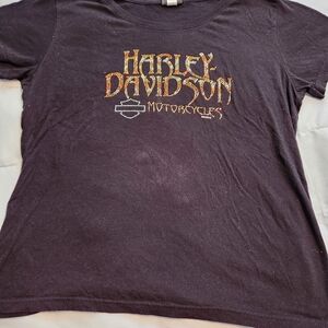 Harley Davidson  shirt with rhinestone decor.  XXL